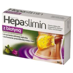 Aflofarm Tablete Hepaslimin z biotinom, prehransko dopolnilo 30 kosov.
