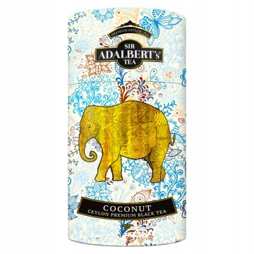 SIR ADALBERT'S TEA Adalbertov čaj črni čaj z listnatimi listi, kokos 100 g