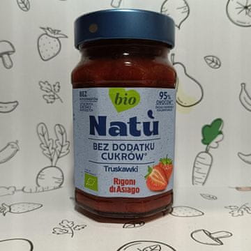 Natural marmelada 95 % sadja, ekološka jagoda 240 g