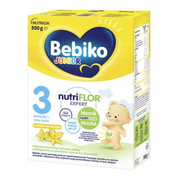 BEBIKO Junior 3 modificirano mleko z okusom vanilije po 1. letu starosti 550 g 1 kos.
