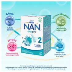 Nestlé NAN Optipro 2 nadaljevalno mleko 650 g 1 kos.