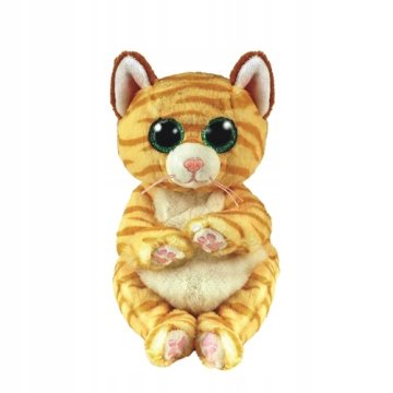 TY Plišasta žival Beanie Babies, Muca, Zlata, Mango, višina 15 cm 1 kos.