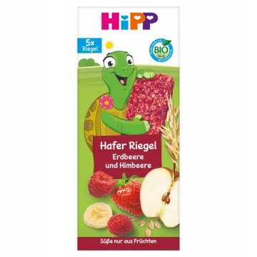 HiPP ovsena ploščica jagode-maline BIO, 5x20 g