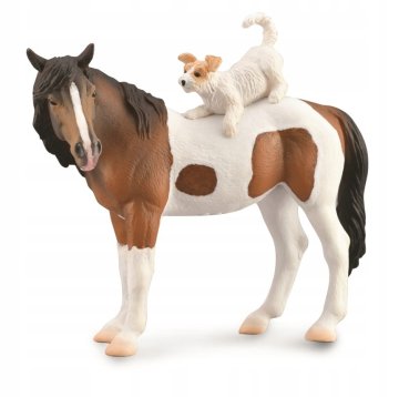 COLLECTA Zbirateljska figurica , Kobila s terierjem, 3+; 1 kos