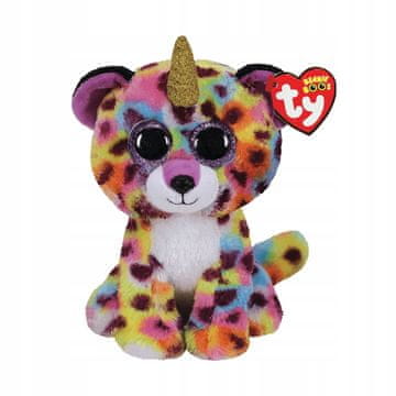 TY Plišasta žival Beanie Boos, leopard, višina 15 cm, različne vrste 1 kos.