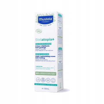 Mustela Stelatopia+ krema za obnavljanje lipidov za atopijo od prvega dne življenja 150 ml