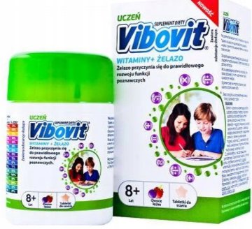 Teva Vibovit Študentski vitamini + železo 30 pastil