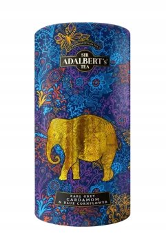 SIR ADALBERT'S TEA Adalbertovi listi črnega čaja Earl Grey kardamom in modra plavica 100 g