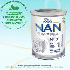 Nestlé NAN OPTIPRO Plus 1 HM-O mlečna formula za dojenčke od rojstva 800 g 1 kos.