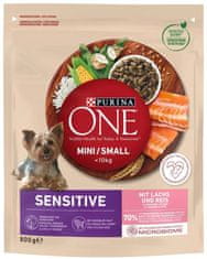 Purina suha hrana za majhne pse z lososom in rižem 800 g 1 kos.