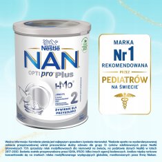 Nestlé Nan Optipro Plus 2 mlečna formula 800 g 1 kos.