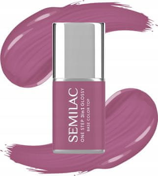 Semilac One Step 3v1 sijajni hibridni lak za nohte, št. 205 Vijolično bež 7 ml
