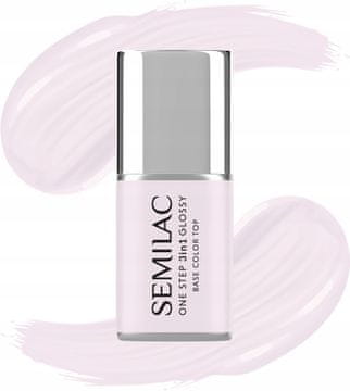 Semilac One Step 3v1 sijajni hibridni lak za nohte, št. 235 Peach Beige 7 ml