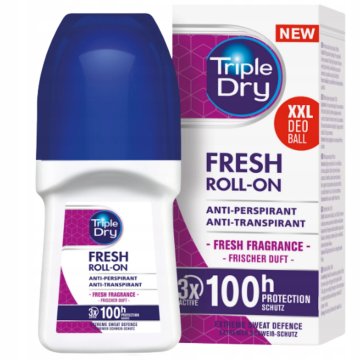 Triple Dry TROJNI SUŠILNI ROLL-ON antiperspirant, svež vonj 50 ml