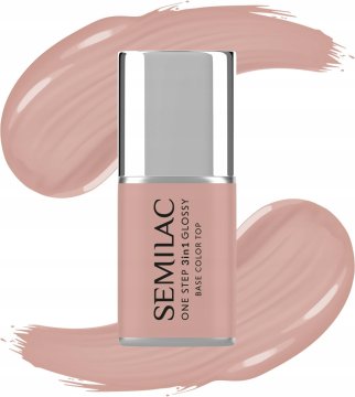 Semilac One Step 3v1 sijajni hibridni lak za nohte, št. 210 French Beige 7 ml