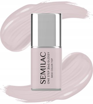 Semilac One Step 3v1 sijajni hibridni lak za nohte, št. 610 Barely Pink 7 ml