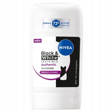Nivea Black&White Invisible Authentic antiperspirant v stiku 50 ml