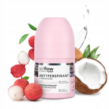 Flo antiperspirant roll-on z ličijem in kokosom 50 ml