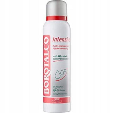 Borotalco Intensive antiperspirant v spreju proti prekomernemu potenju, 72 ur, 150 ml