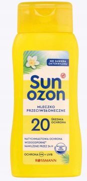O.Z. SUNOZON losjon za sončenje, vodoodporen, UVA+UVB, SPF 20 200 ml