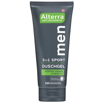 ALTERRA Men Sport gel za prhanje, za moške, 3v1 200 ml