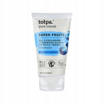 Čistilni gel za obraz Super Fruits s pilingom in rdečo glino 150 ml