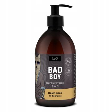 LaQ Bad Boy gel za prhanje, 8 v 1, vonj barabe, ki jo boste oboževali 500 ml