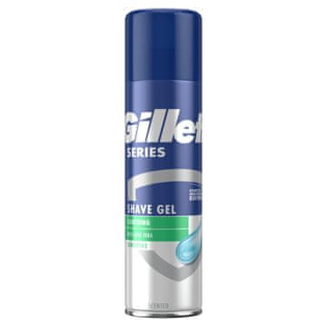 Gillette Gel za britje Series Sensitive za moške, aloe vera 200 ml