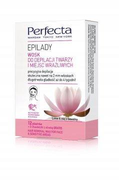 Perfecta EPILADY vosek za depilacijo obraza in občutljivih predelov, 12 trakov