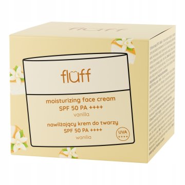 Fluff vlažilna krema za obraz, SPF 50, vanilija 50 ml