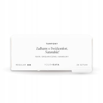 Higienski tamponi , organski bombaž, Regular 24 kosov.