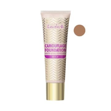 A LITTLE LOVELY CO. Matirajoči in prekrivni tekoči puder Camouflage, odtenek 4 Beige, 25 ml