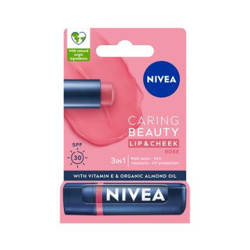 Nivea Caring Beauty šminka, 3v1, SPF 30, roza 4,8 g
