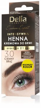 DELIA COSMETICS DELIA Intenzivna kremasta kana za obrvi, strokovnjak za obrvi, 15 ml, 4.0 RJAVA