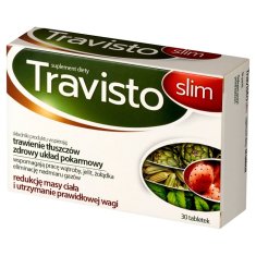 Aflofarm Travisto Slim, sestavine za podporo prebavi, 30 tablet