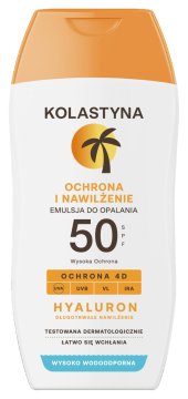 kolastyna Vodoodporna krema za sončenje SPF50 ZAŠČITA IN VLAŽENJE 150 ml