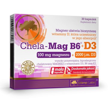 Olimp prehransko dopolnilo magnezij, vitamin B6 in D3, 30 kapsul