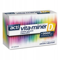 Aflofarm acti vita-miner D3 prehransko dopolnilo tablete 60 kosov.