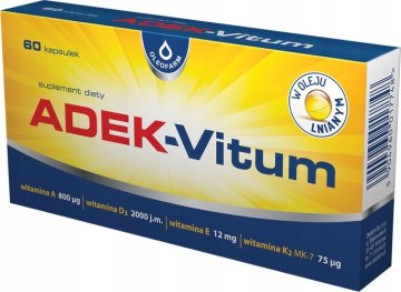 Oleofarm ADEK-Vitum kapsule, prehransko dopolnilo 60 kosov.