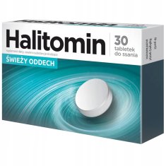 Aflofarm Halitomin pastile, svež dah, prehransko dopolnilo 30 kosov.