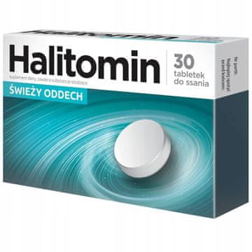 Aflofarm Halitomin pastile, svež dah, prehransko dopolnilo 30 kosov.