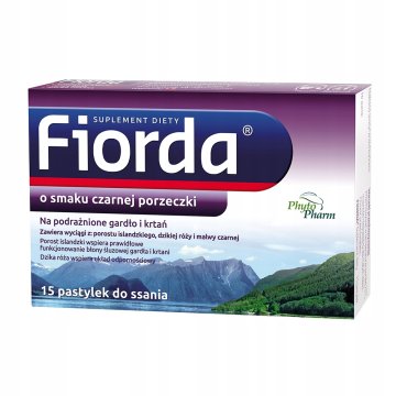 PhytoPharm FIORDA okus črnega ribeza 15 pastil