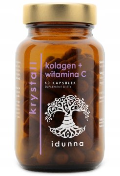 Idunna Krystall kapsule, kolagen + vitamin C, prehransko dopolnilo 60 kos.