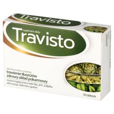 Aflofarm Travisto sestavine za podporo prebavi 30 tablet