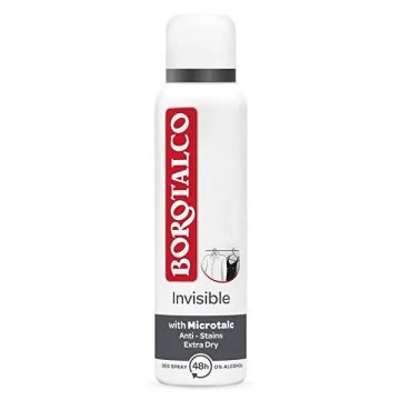 Borotalco Nevidni antiperspirant v spreju proti madežem, 48 ur, 150 ml