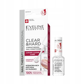 Eveline Cosmetics Clear & Hard balzam za nohte, za krepitev 12 ml