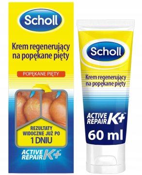 Scholl Active Repair K+ regeneracijska krema za stopala za razpokane pete 60 ml