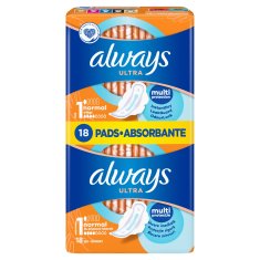 Always Higienski vložki Ultra Day s krilci, normalni, 18 kosov.