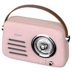SAVIO SAVIO RS-03 Prenosni radio, roza, MP3 predvajanje