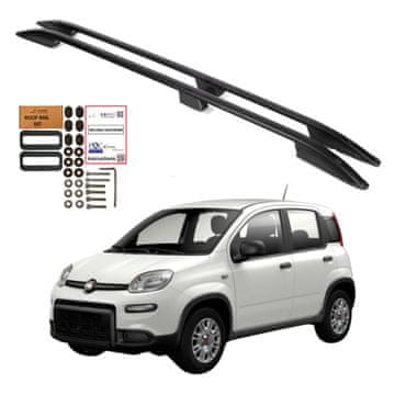 Strešne nosilce FIAT PANDA od leta 2012, črne aluminijaste